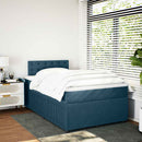 kontinentalseng med madras 120x190 cm velour blå