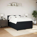 kontinentalseng med madras 140x190 cm fløjl sort