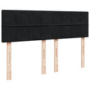 kontinentalseng med madras 140x190 cm fløjl sort