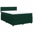 kontinentalseng med madras 140x200 cm fløjl mørkegrøn