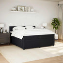 kontinentalseng med madras 200x200 cm fløjl sort