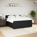 kontinentalseng med madras 200x200 cm fløjl sort