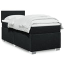 kontinentalseng med madras 80x200 cm stof sort