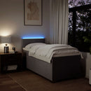 kontinentalseng med madras 80x200 cm stof gråbrun