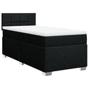 kontinentalseng med madras 80x200 cm stof sort