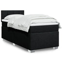kontinentalseng med madras 80x200 cm stof sort