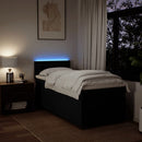 kontinentalseng med madras 80x200 cm stof sort