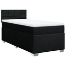kontinentalseng med madras 90x190 cm stof sort