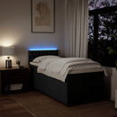 kontinentalseng med madras 90x190 cm stof sort