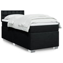 kontinentalseng med madras 90x190 cm stof sort