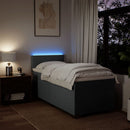 kontinentalseng med madras 90x200 cm stof mørkegrå