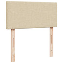 kontinentalseng med madras 90x200 cm stof cremefarvet