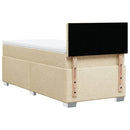 kontinentalseng med madras 90x200 cm stof cremefarvet