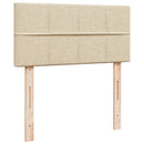 kontinentalseng med madras 90x200 cm stof cremefarvet
