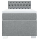 kontinentalseng med madras 90x200 cm stof lysegrå