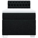 kontinentalseng med madras 90x200 cm stof sort