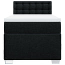 kontinentalseng med madras 90x200 cm stof sort