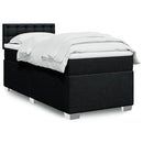 kontinentalseng med madras 90x200 cm stof sort