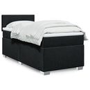 kontinentalseng med madras 100x200 cm stof sort