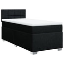 kontinentalseng med madras 100x200 cm stof sort