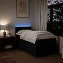 kontinentalseng med madras 100x200 cm stof sort