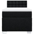 kontinentalseng med madras 100x200 cm stof sort