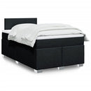 kontinentalseng med madras 120x190 cm stof sort