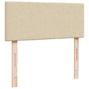 kontinentalseng med madras 120x190 cm stof cremefarvet