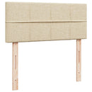 kontinentalseng med madras 120x190 cm stof cremefarvet
