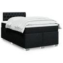kontinentalseng med madras 120x190 cm stof sort