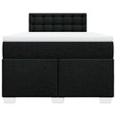 kontinentalseng med madras 120x190 cm stof sort