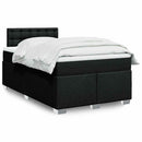 kontinentalseng med madras 120x190 cm stof sort