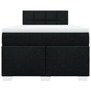 kontinentalseng med madras 120x200 cm stof sort