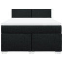 kontinentalseng med madras 140x190 cm stof sort