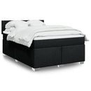 kontinentalseng med madras 140x190 cm stof sort