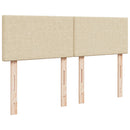 kontinentalseng med madras 140x190 cm stof cremefarvet