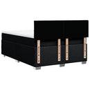 kontinentalseng med madras 140x190 cm stof sort