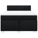 kontinentalseng med madras 140x190 cm stof sort