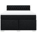 kontinentalseng med madras 140x190 cm stof sort