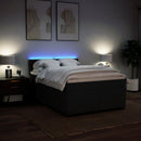 kontinentalseng med madras 140x190 cm stof sort