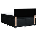 kontinentalseng med madras 140x200 cm stof sort