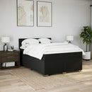 kontinentalseng med madras 140x200 cm stof sort