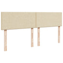 kontinentalseng med madras 180x200 cm stof cremefarvet