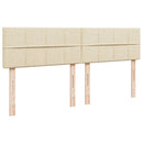 kontinentalseng med madras 180x200 cm stof cremefarvet