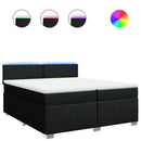 kontinentalseng med madras 200x200 cm stof sort