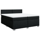 kontinentalseng med madras 200x200 cm stof sort