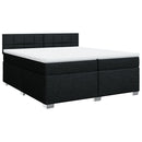 kontinentalseng med madras 200x200 cm stof sort