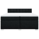 kontinentalseng med madras 200x200 cm stof sort