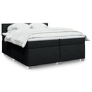kontinentalseng med madras 200x200 cm stof sort