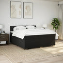 kontinentalseng med madras 200x200 cm stof sort